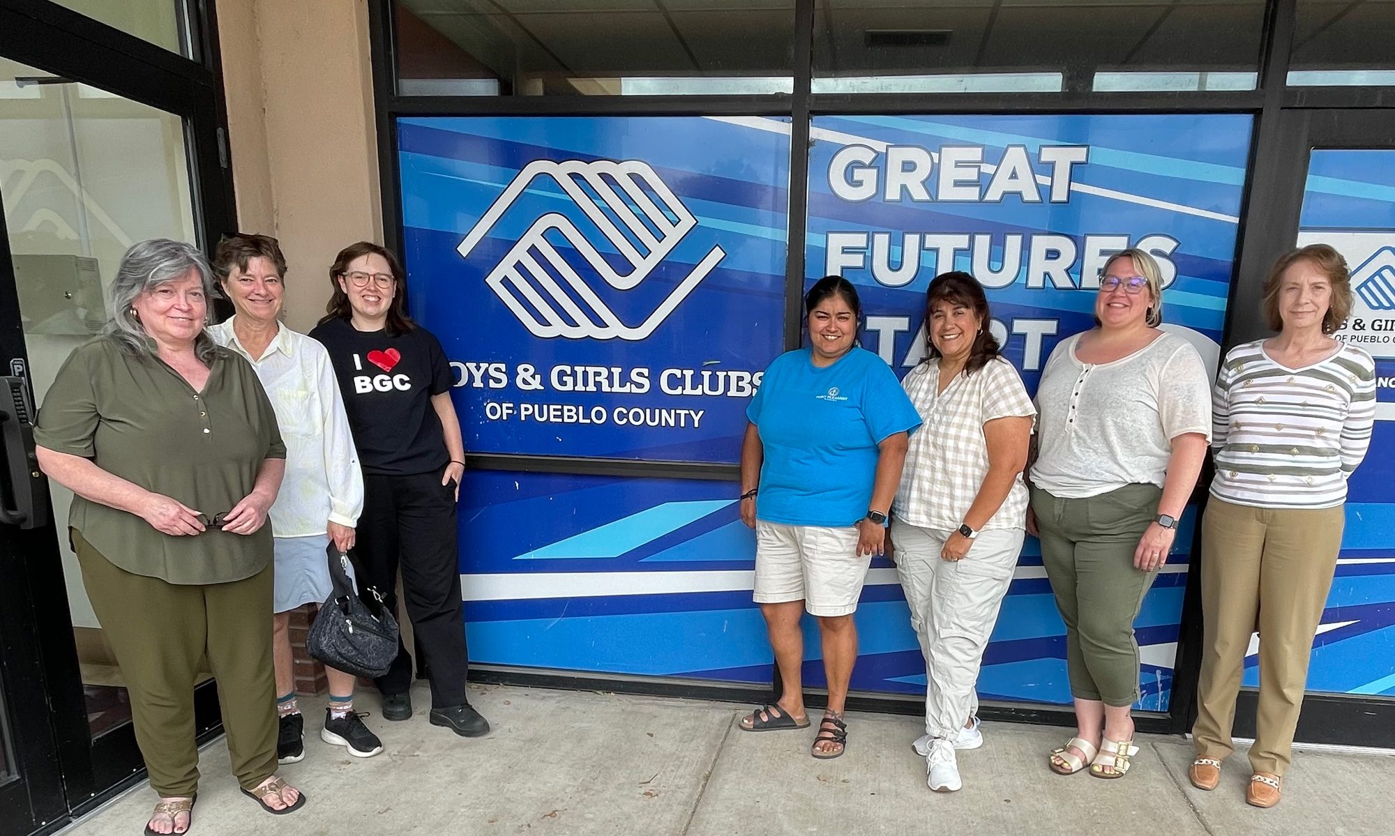 Staff outside the Boys & Girls Clubs of Pueblo County